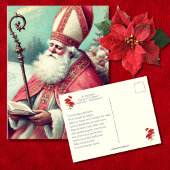  St. Nicolaas Gebed voor Feestdag Briefkaart