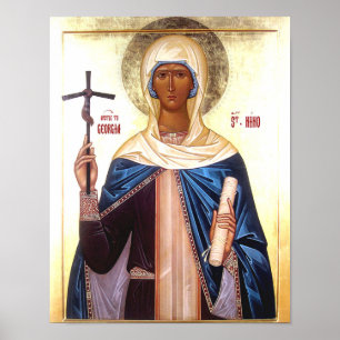 St. Nina Evenwijdig aan de Apostelen Orthodoxe Ico Poster