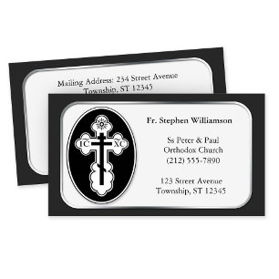 St. Olga Cross - Orthodox Clergy Visitekaartjes
