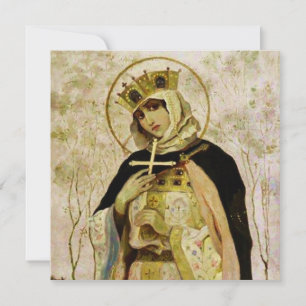 “St Olga” door Mikhail Nesterov Feestdagenkaart