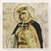 “St Olga” door Mikhail Nesterov Glazen Onderzetter (Voorkant)