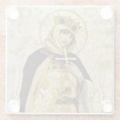 “St Olga” door Mikhail Nesterov Glazen Onderzetter (Achterkant)