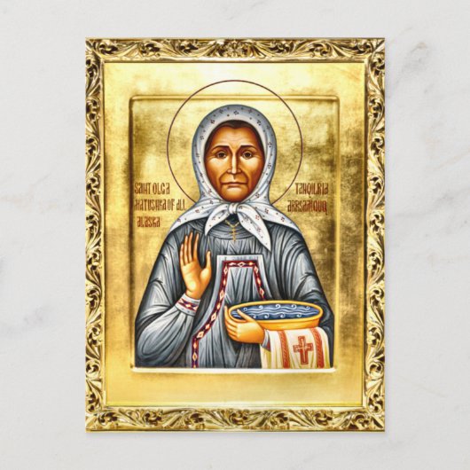 St. Olga of Alaska Orthodox Christian Icon Briefkaart (Voorkant)