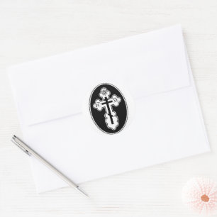 St Olga Orthodoxe Kruis Ronde Sticker
