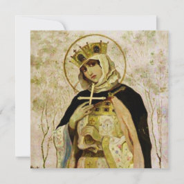 "St Olga" van Mikhail Nesterov Feestdagenkaart