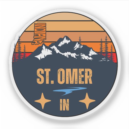 St. Omer, Indiana Sticker (Voorkant)