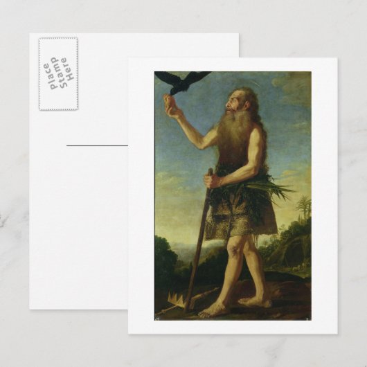 St. Onuphrius (olie op doek) Briefkaart (Voorkant / Achterkant)