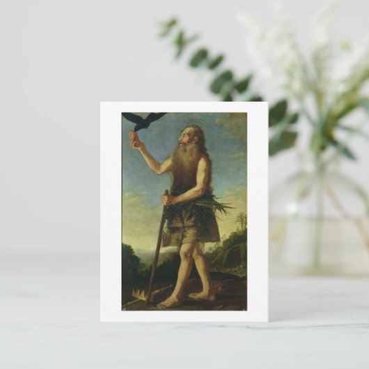 St. Onuphrius (olie op doek) Briefkaart (Staand voorkant)