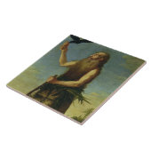 St. Onuphrius (olie op doek) Tegeltje (Zijkant)