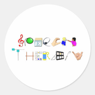 ST op het werk Ronde Sticker