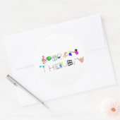 ST op het werk Ronde Sticker (Envelop)