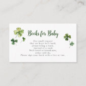St. OPatrick's Day Shamrock Lucky Books voor Baby Informatiekaartje (Voorkant)