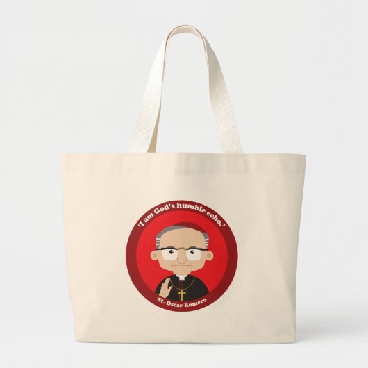 St. Oscar Romero Grote Tote Bag (Voorkant)