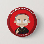 St. Oscar Romero Ronde Button 5,7 Cm (Voorkant)