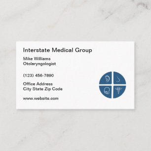 st Otolaryngoloog Doctor Medische Visitekaartje