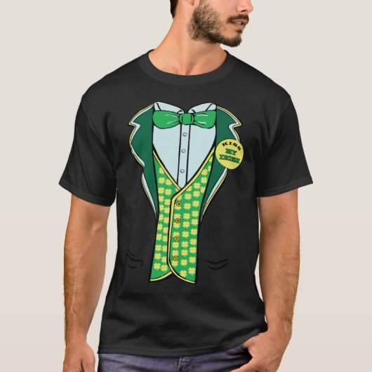 St Paddy s Green Tuxedo  Irish St Patrick s Leprec T-shirt (Voorkant)