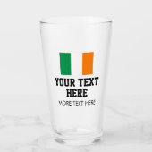 St Paddys bierglazen met Ierse vlag Glas (Voorkant)