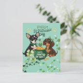 St Paddy's dag "Pawt van goud "   Briefkaart (Staand voorkant)