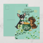 St Paddy's dag "Pawt van goud "   Briefkaart (Voorkant / Achterkant)