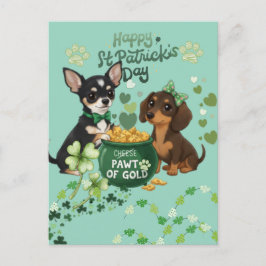 St Paddy's dag "Pawt van goud " Briefkaart