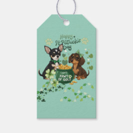 St Paddy's dag "Pawt van goud " Cadeaulabel