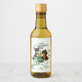 St Paddy's dag "Pawt van goud " Wijn Etiket