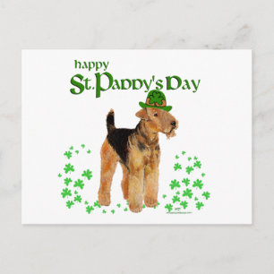 St. Paddys Day Airedale Briefkaart