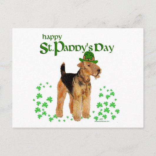 St. Paddys Day Airedale Briefkaart (Voorkant)