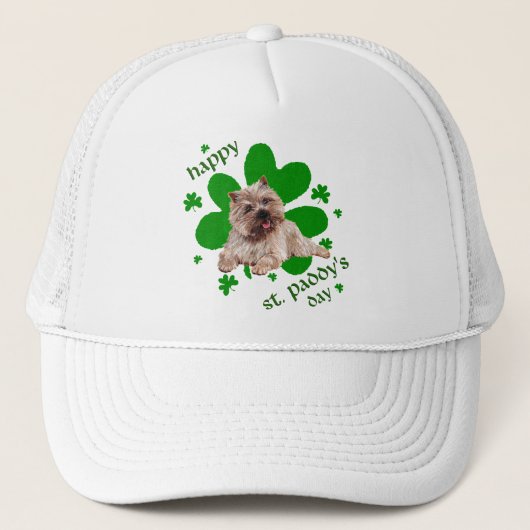 St Paddys Day Cairn Terrier Trucker Pet (Voorkant)