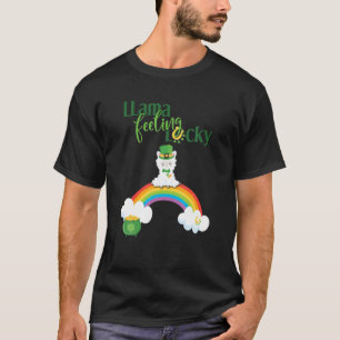 St. Paddy's Day Cute Lucky Irish Llama T-shirt