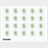 St. Paddy's Day Cute Rainbow & Clover Hartelijk da Ronde Sticker (Vel)