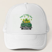 St. Paddy's Day Gnome  Green Truck Trucker Pet (Voorkant)