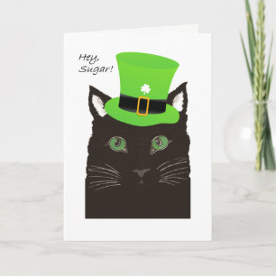 St Paddy's Day, Hey Sugar, Lieverd, Kat w / Pet Kaart