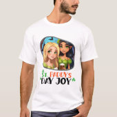 St. Paddy's Day Joy - Shimmering Shamrock T-shirt (Voorkant)