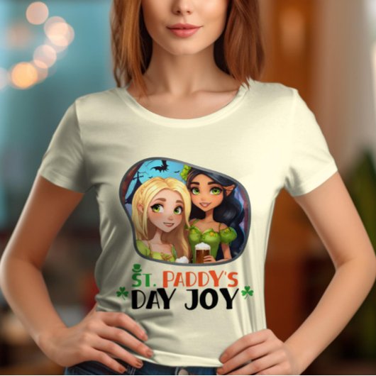 St. Paddy's Day Joy - Shimmering Shamrock T-shirt