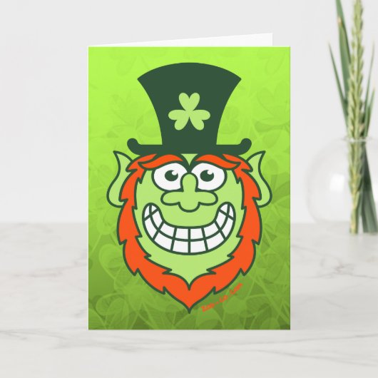 St Paddy's Day Naughty Leprechaun Kaart (Voorkant)