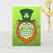 St Paddy's Day Naughty Leprechaun Kaart (Gele Bloem)