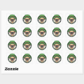 St. Paddy's Day Party Pug Dog Vierkante Sticker (Vel)