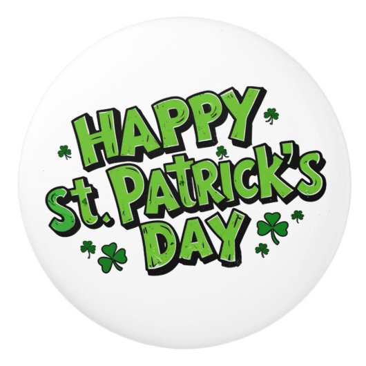 St. Paddy's Day, Patricksdag Keramische Knop (Voorkant)