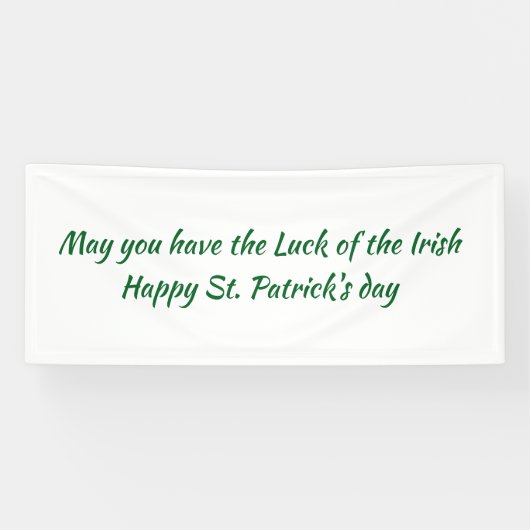 St paddys day sign spandoek (Horizontaal)