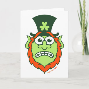 St Paddy's Day Stressed Leprechaun Kaart