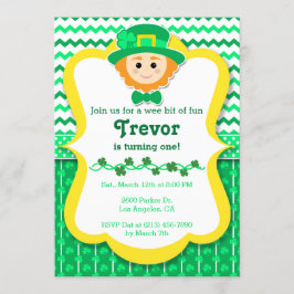 St. Paddy's Day verjaardagsfeestje uitnodiging