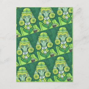 ST. PADDY'S IRISH GROENE FRANSE POODLE, LUCKY DOG FEESTDAGENKAART
