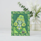 ST. PADDY'S IRISH GROENE FRANSE POODLE, LUCKY DOG FEESTDAGENKAART (Staand voorkant)
