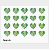 ST. PADDY'S IRISH GROENE FRANSE POODLE, LUCKY DOG HART STICKER (Vel)
