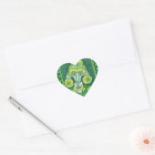ST. PADDY'S IRISH GROENE FRANSE POODLE, LUCKY DOG HART STICKER (Envelop)