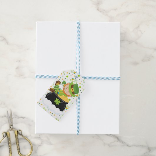 St. Paddy's Leprechaun Cadeaulabel (Met Touw)