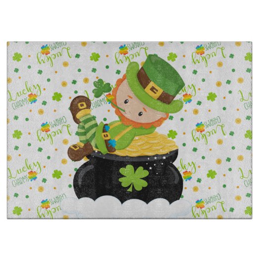 St. Paddy's Leprechaun Snijplank (Voorkant)