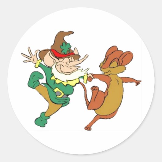 St. Paddy's Odd Couple Ronde Sticker (Voorkant)