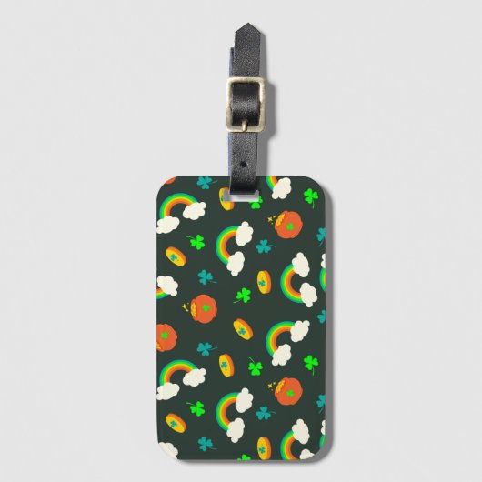 St. Paddy's Pattern Bagagelabel (Voorkant (verticaal))